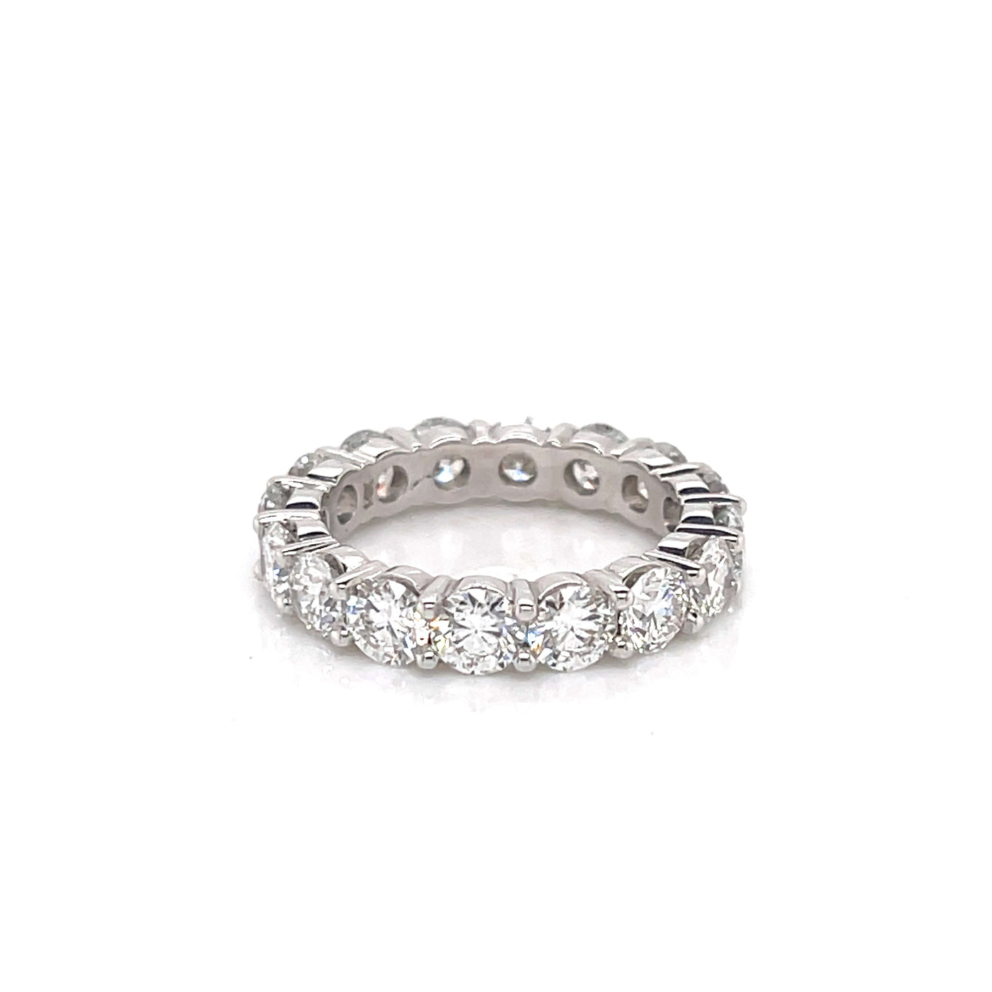 14K White Gold Round Brilliant Diamond Eternity Ring