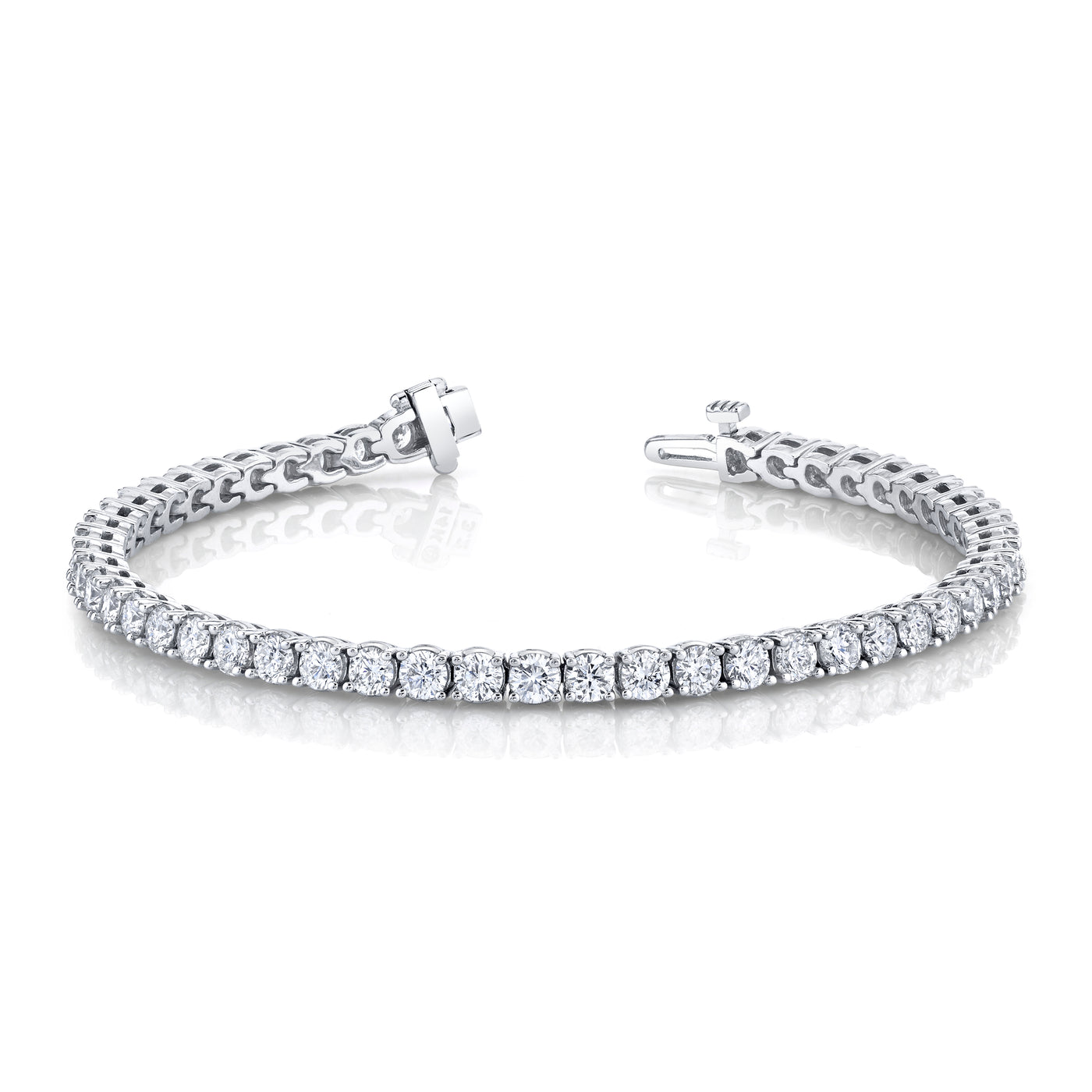 White Gold Lab-Grown Tennis Bracelet