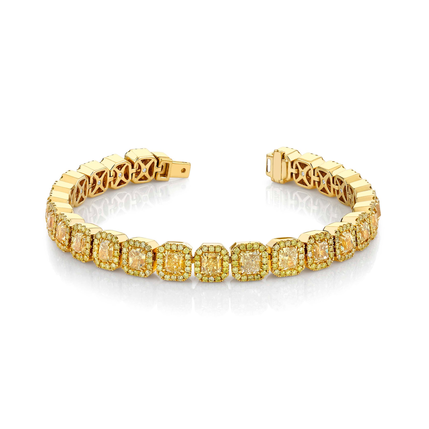 14k Yellow Gold 18.5cttw Diamond Tennis Bracelet | Toner Jewelers |  Overland Park, KS