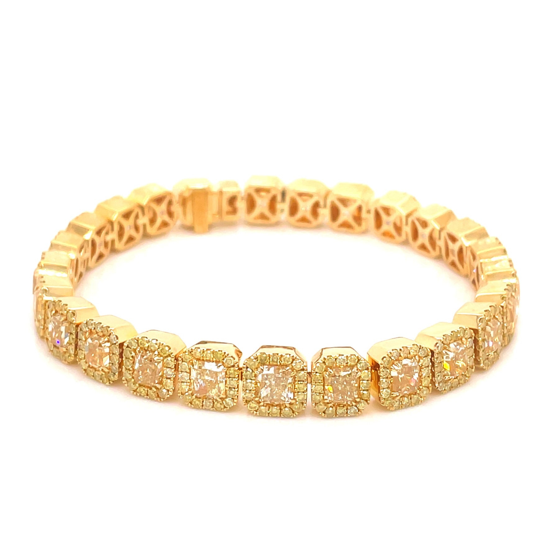 Yellow Gold Diamond Tennis Bracelet 7