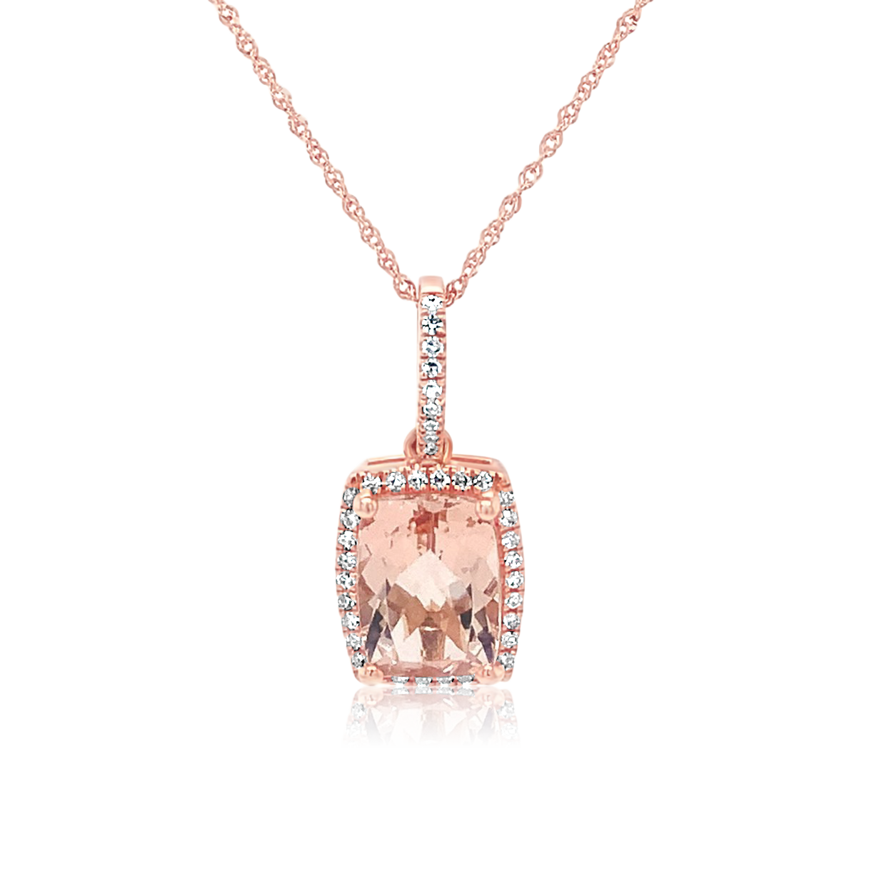 Geoffrey's Diamonds - Where the Bay Gets Engaged. 14K Rose Gold Cushion ...