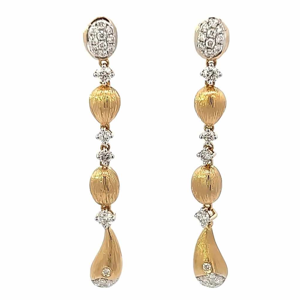 [Golden dew] 韓国☆18K Gold☆Diamotriple Earrings Golden Dew (Earring) – DAYBLANC