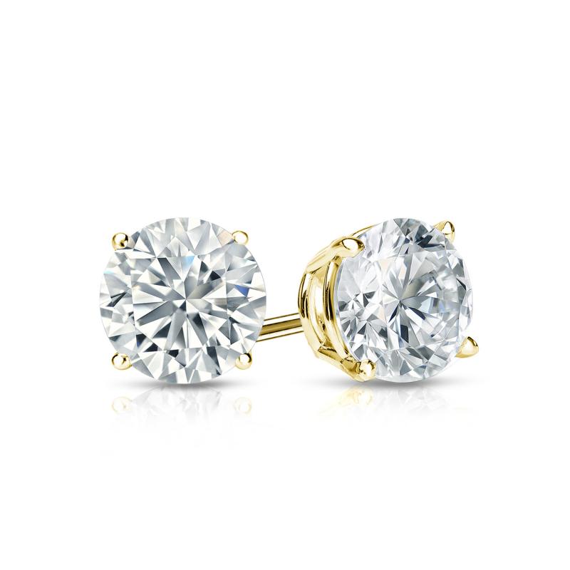 Diamond stud earrings in white gold sales